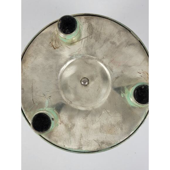 Vintage Candle‎ Holder Brass Rose Detail Victorian Footed Heavy - Picture 9 of 16